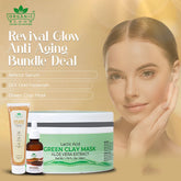 Anti Aging Deal ( Retinol + 24k Gold facewash + Clay Mask green) - Organicbloom.pk